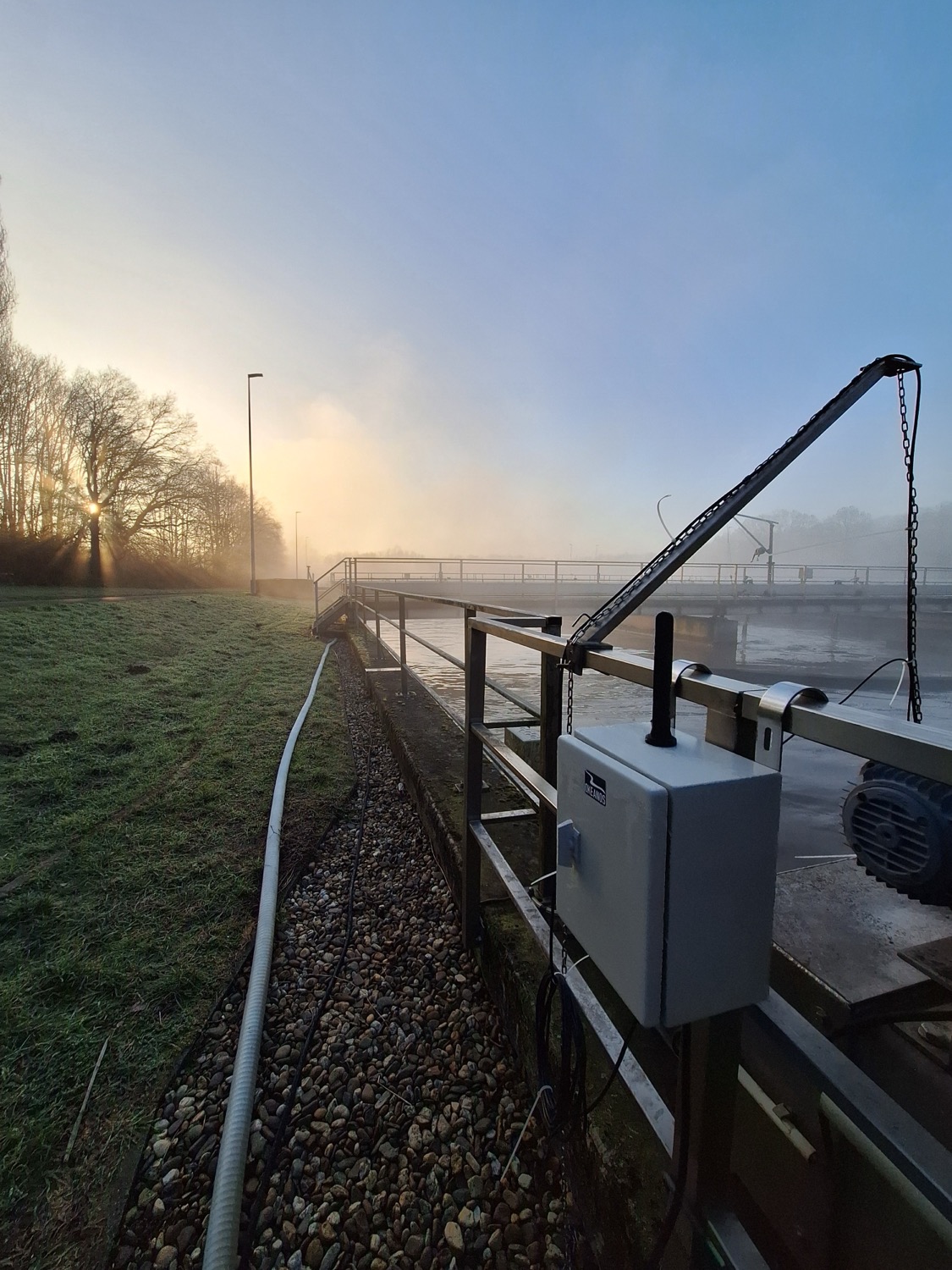 Kläranlage mit Sensor